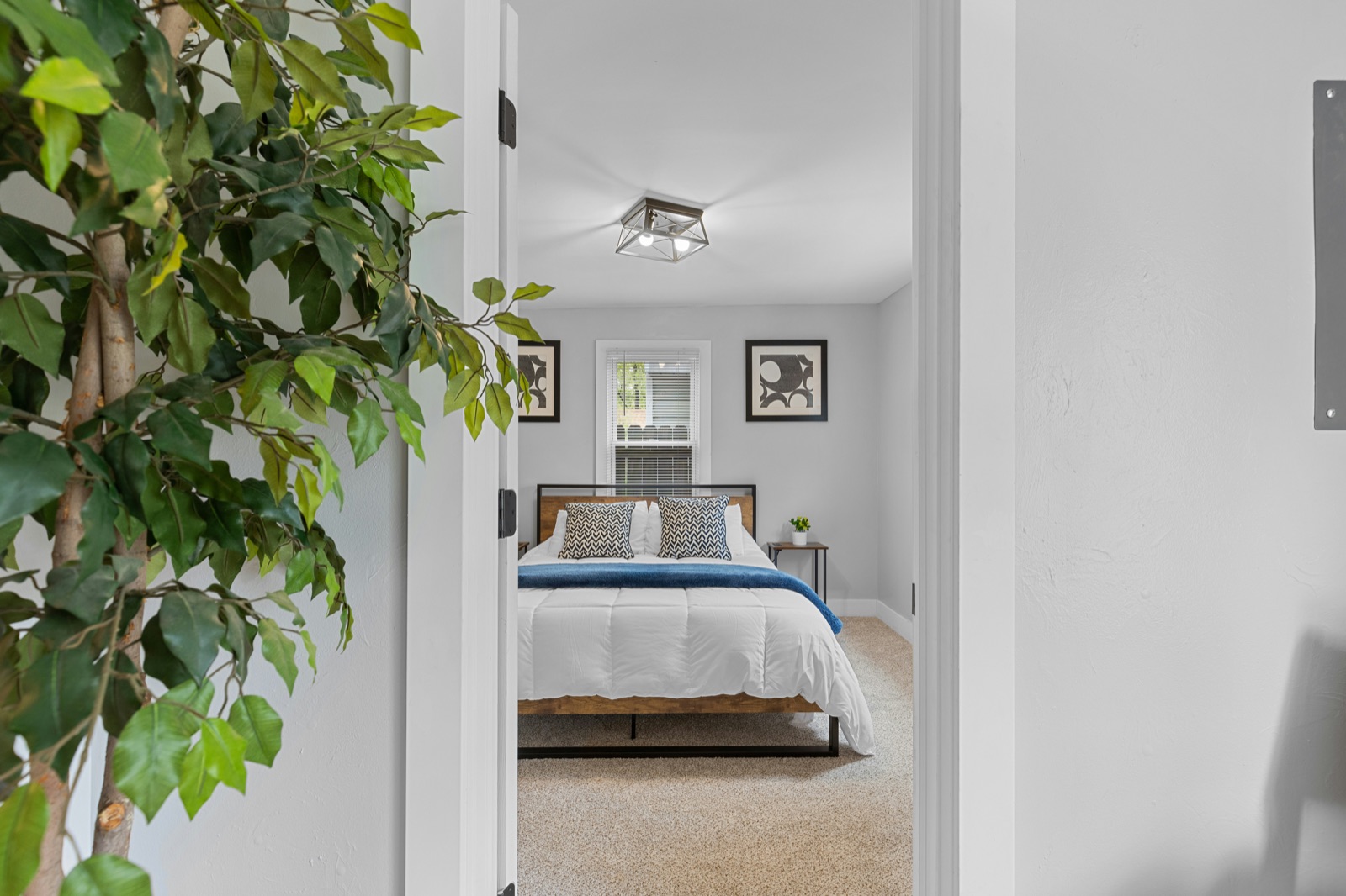 Chambre avec verdure