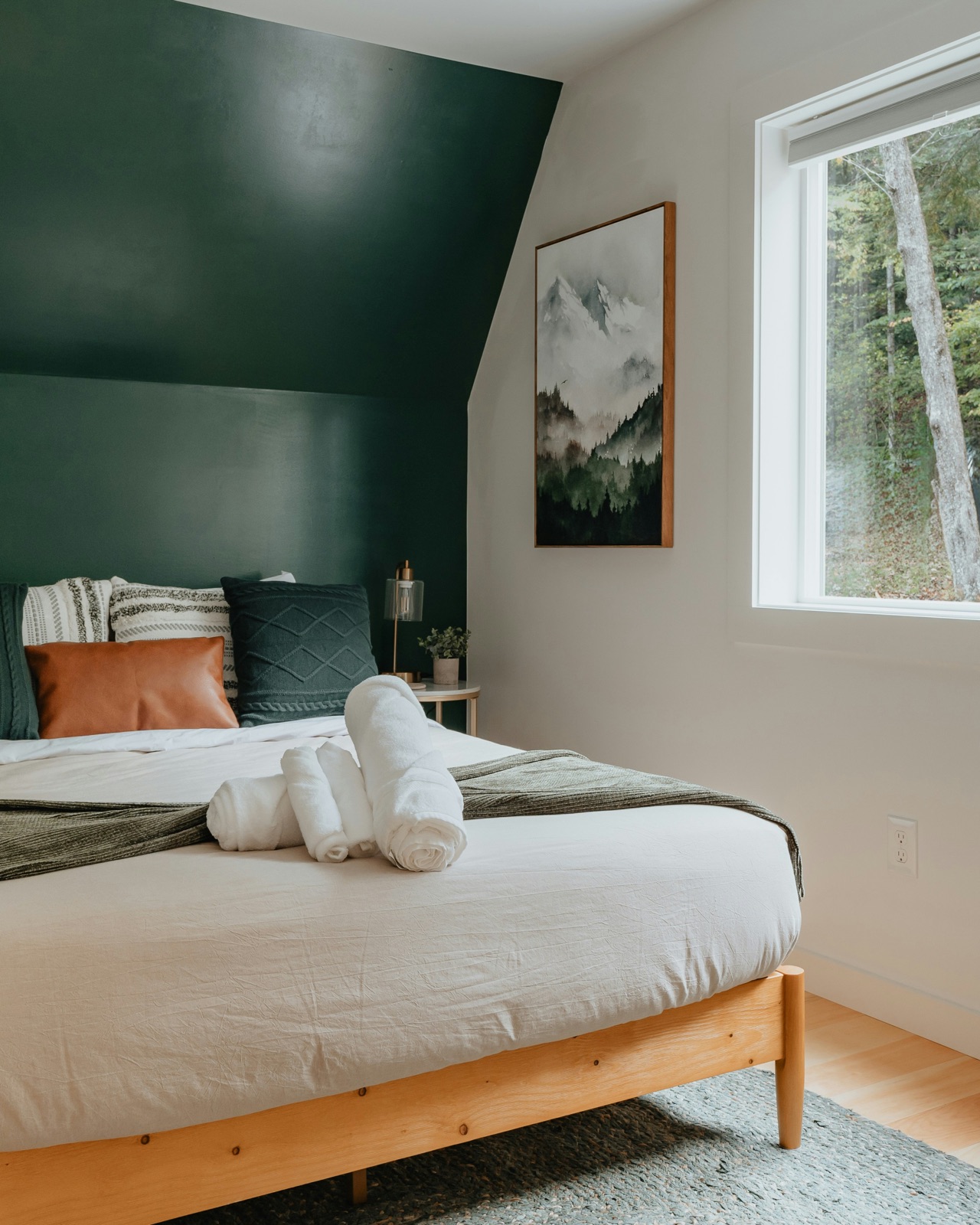 Chambre aux tons verts